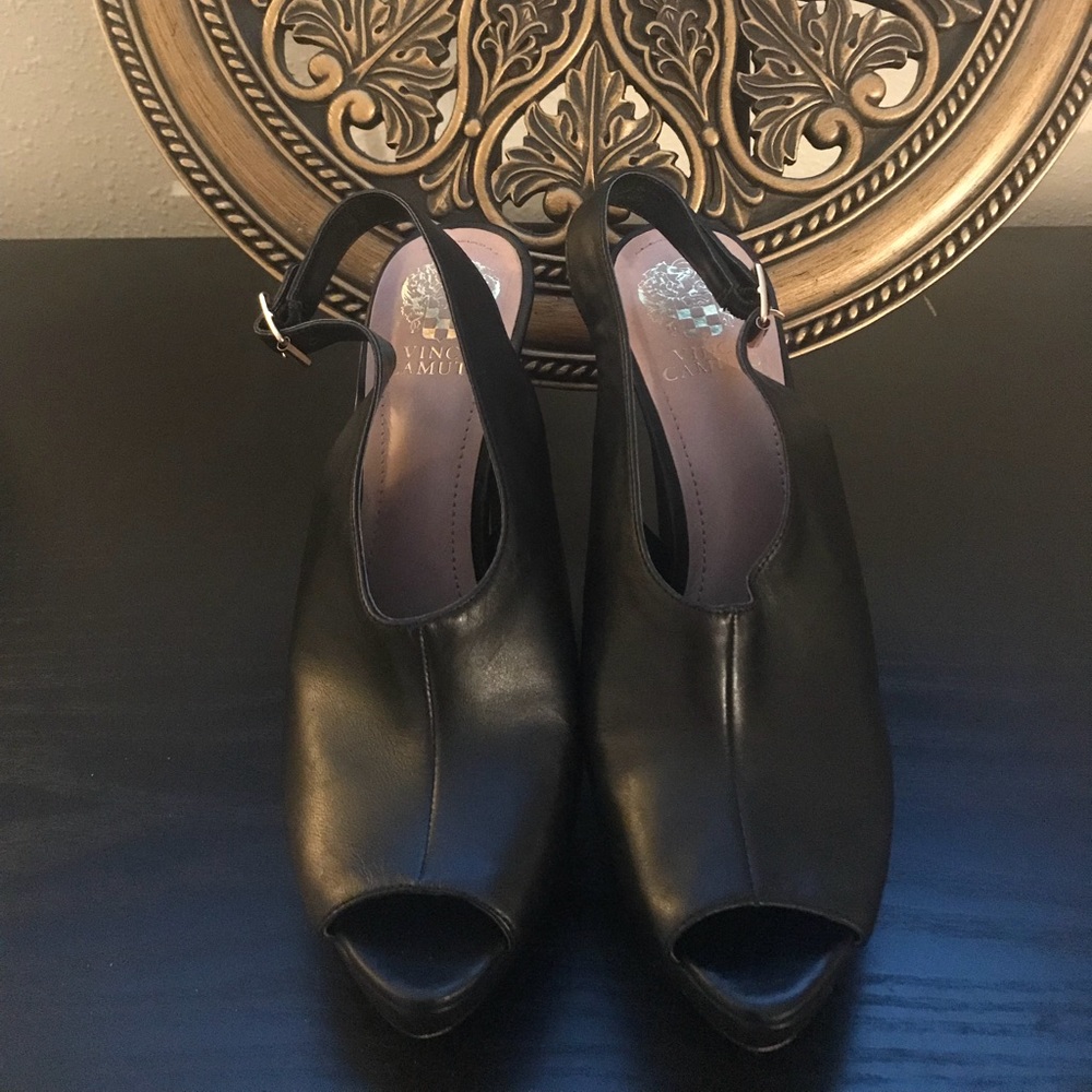 Vince Camuto Black Leather Heels